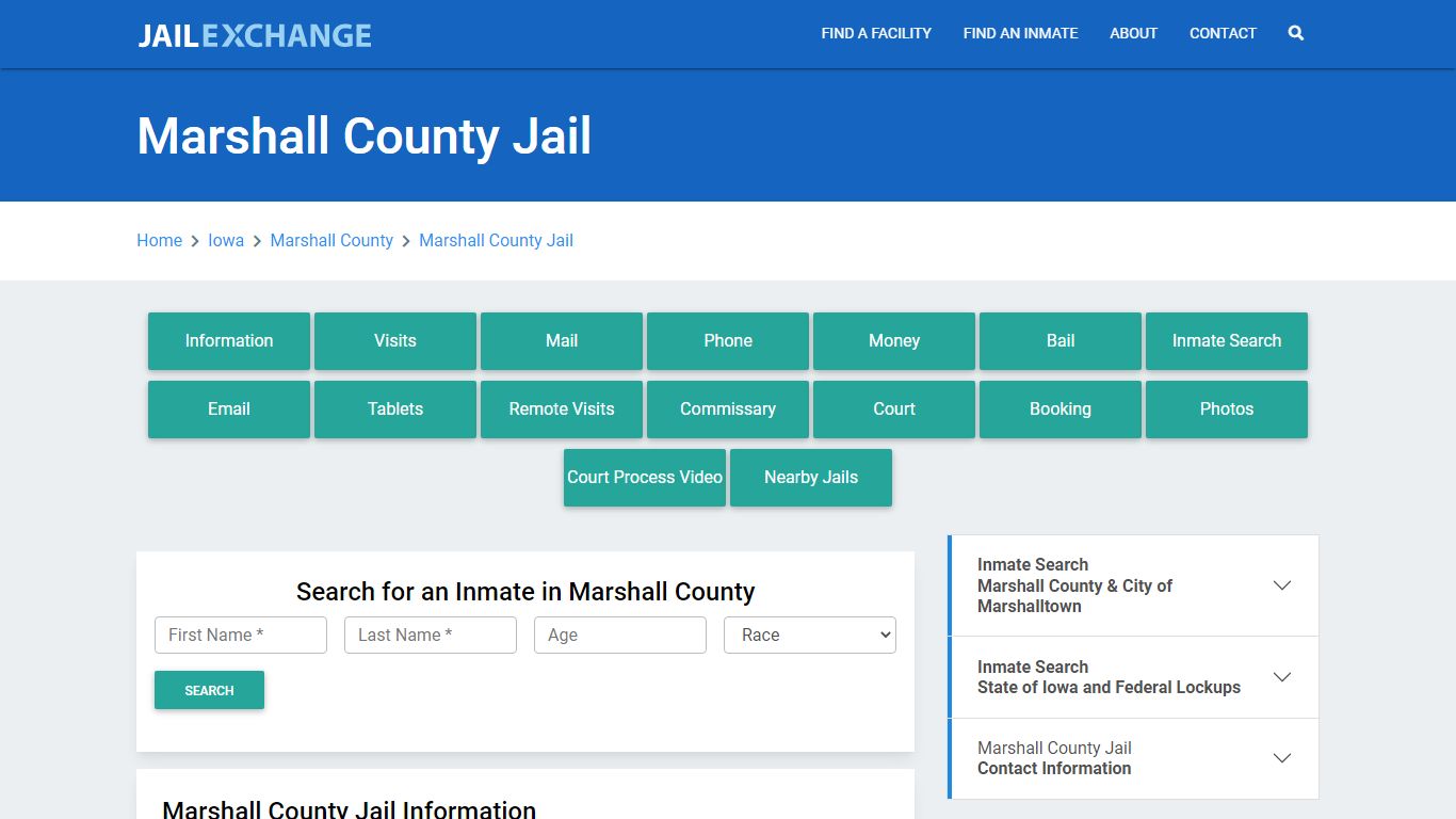 Marshall County Jail Roster Lookup, IA, Inmate Search